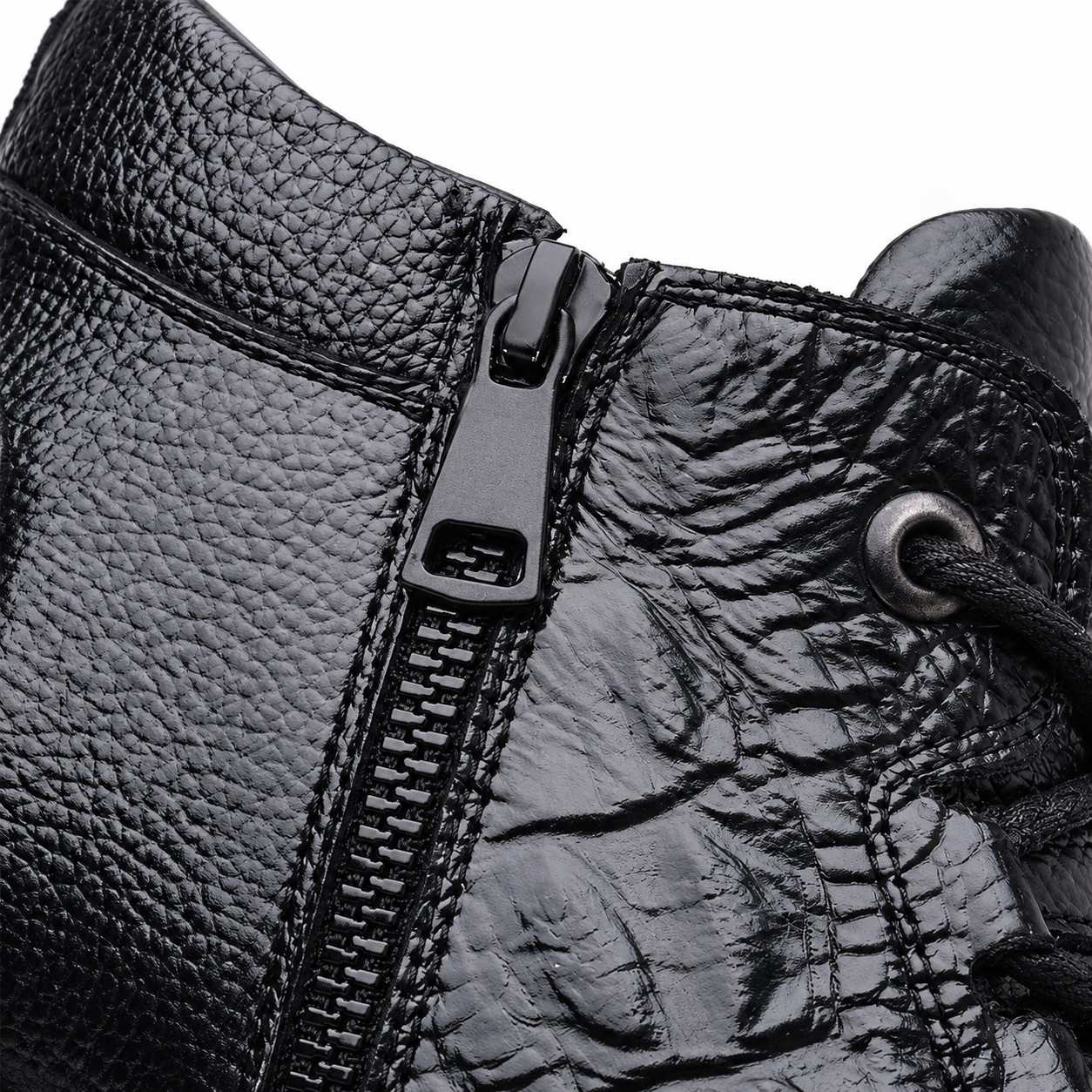 Men's Full-Grain Leather Lug-Sole Lace-Up Boots 12
