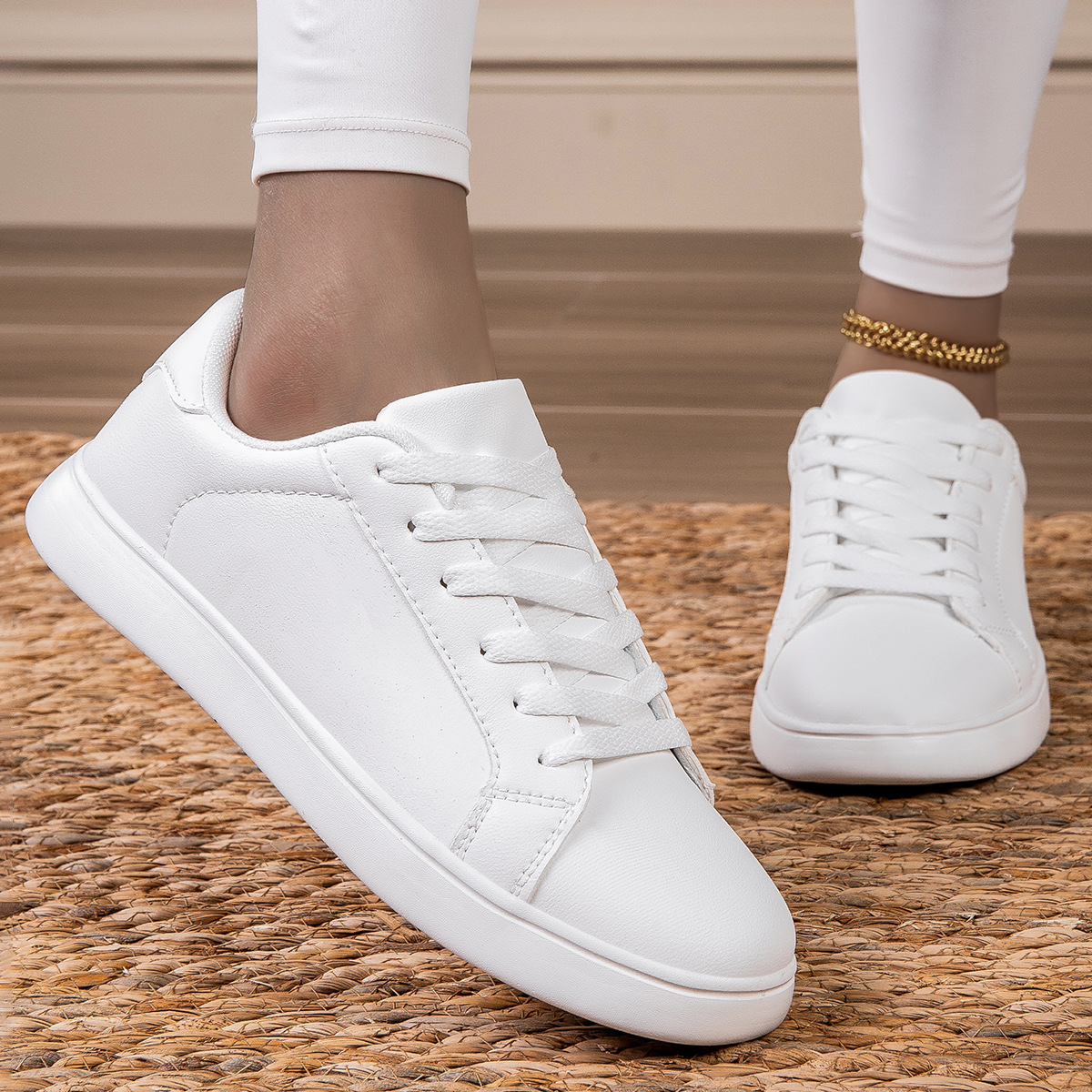 Lichte veterschoenen voor dames - casual schoenen detail 5