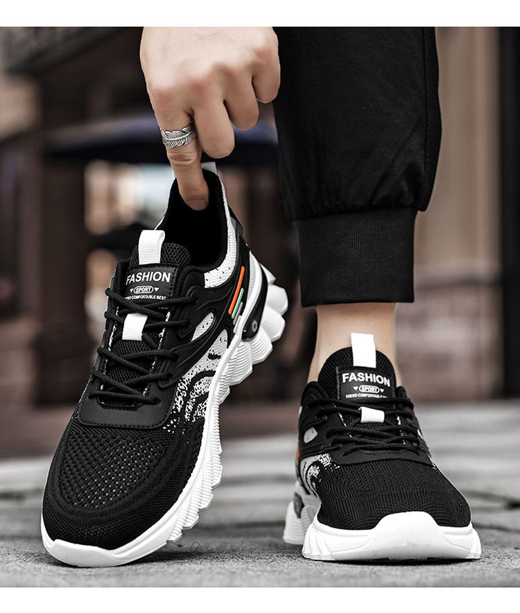 Men's Breathable Mesh Cushioned Running Shoes detail 4