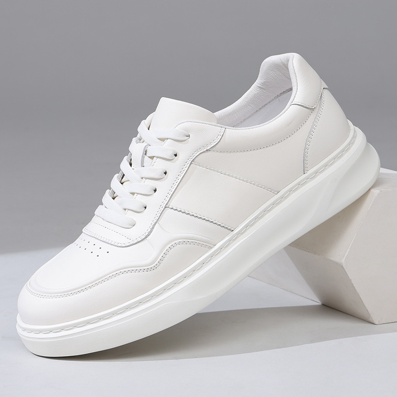 Gepolsterte Plateau-Freizeitschuhe aus Leder für Herren