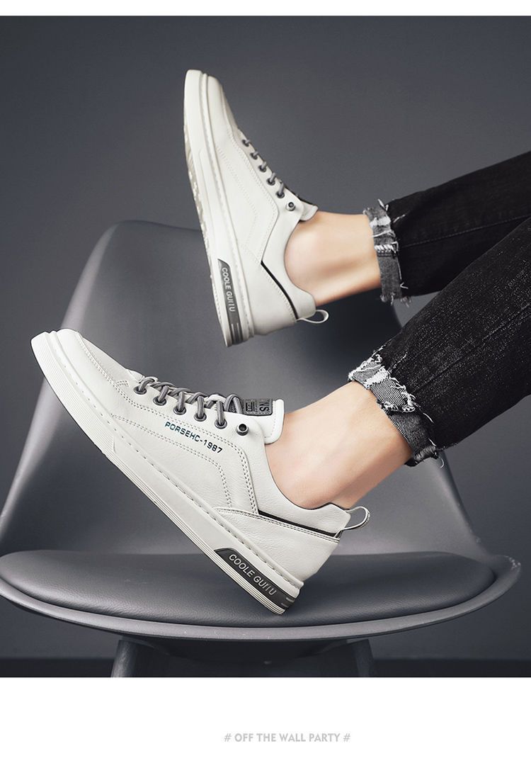 Men's PU Leather Lace-Up Casual Shoes detail 8