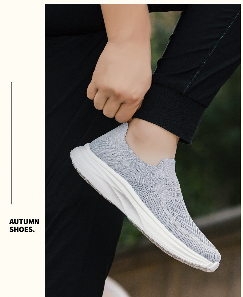 Men's Breathable Knit Slip-On Casual Shoes detail 4