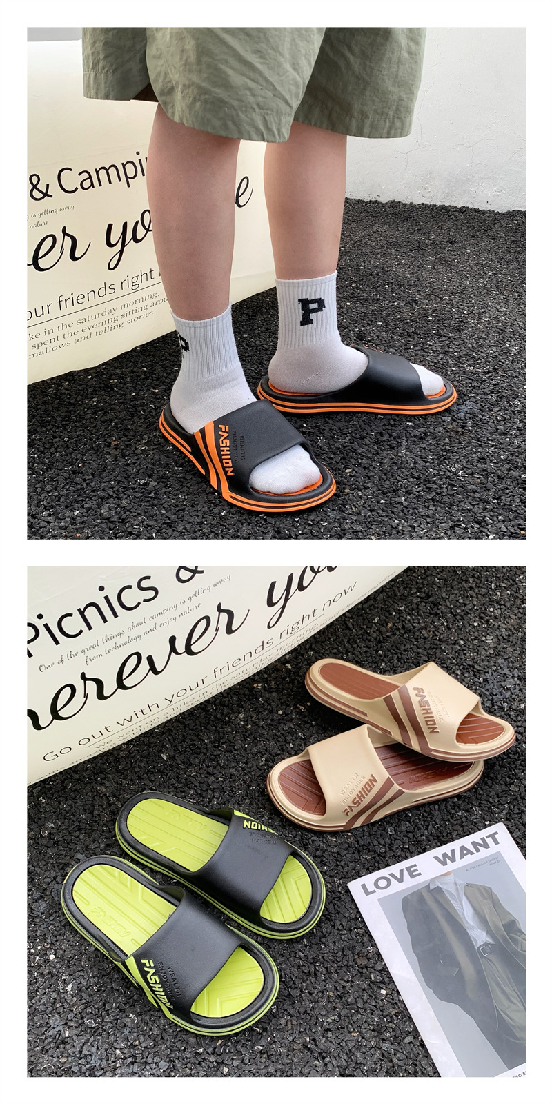 Claquettes et Chaussons Mixtes Antidérapants à Semelle Souple detail 6