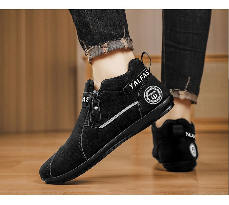 Leichte Freizeitschuhe für Herren mit weicher Sohle und Reißverschluss detail 6