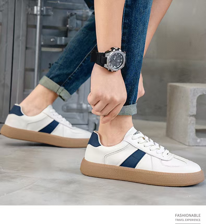 Men's Vintage Leather Lace-Up Casual Shoes detail 1