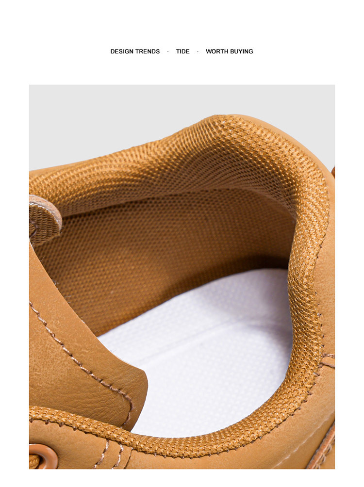 Gedämpfte Plateau-Freizeitschuhe für Herren mit Schnürung detail 3