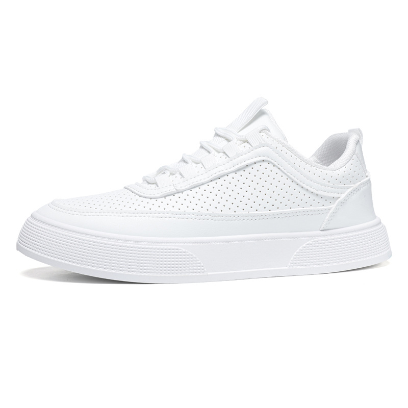Men's Breathable Perforated Lace-Up Casual Shoes 4