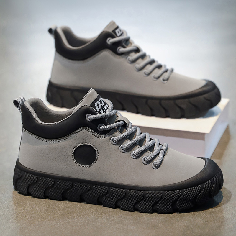 Men's Colorblock Non-Slip Platform Casual Shoes 5