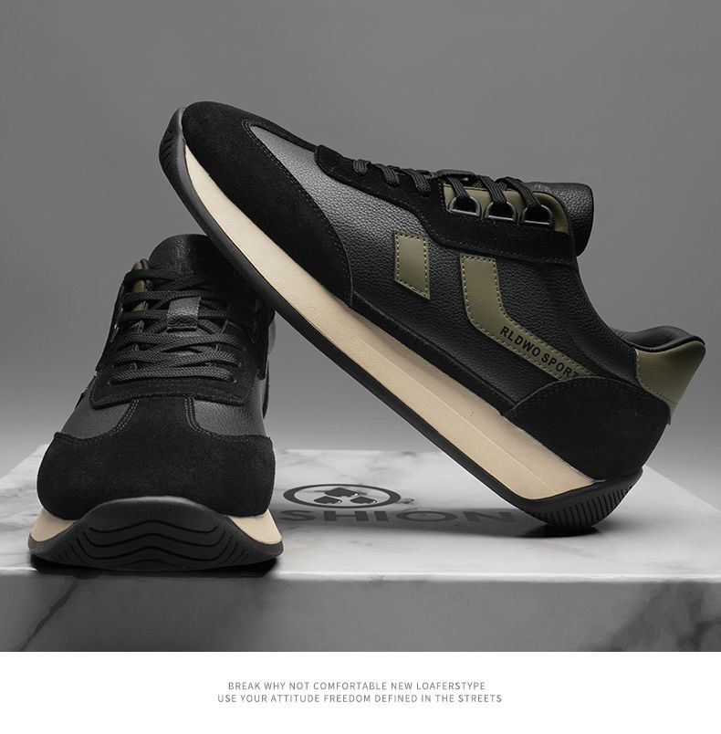 Men's Vintage Cushioned Lace-Up Casual Sneakers detail 5