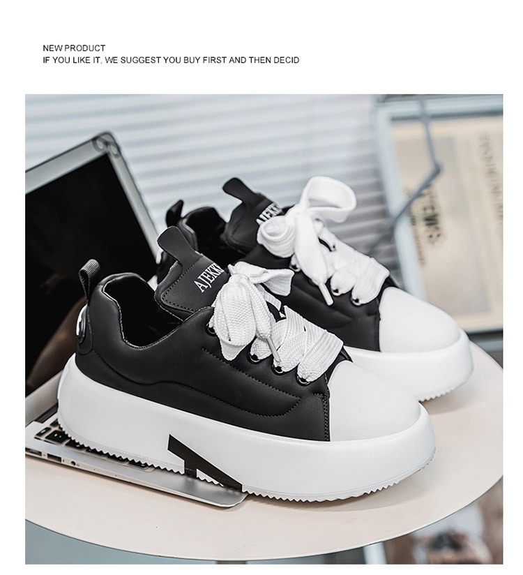 Chaussures casual unisexes à plateforme et lacets style chunky detail 11