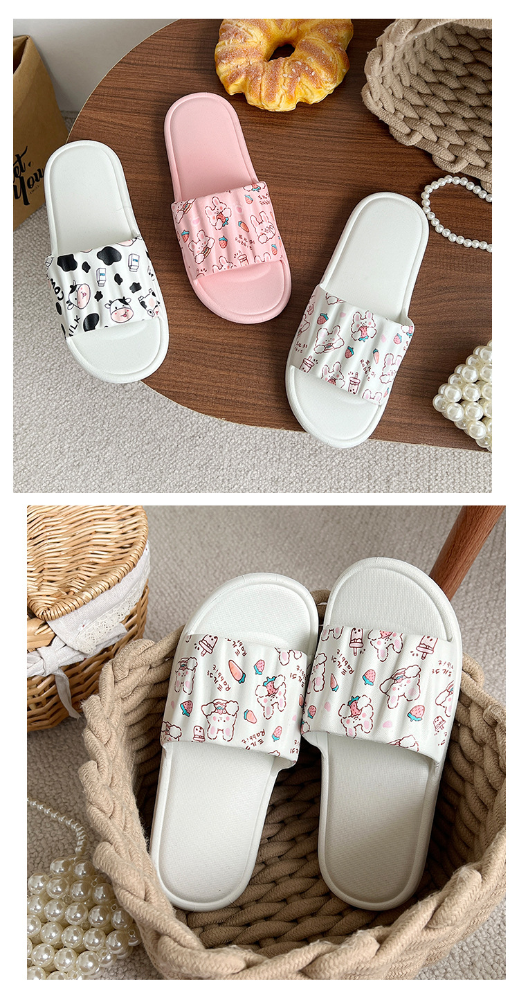 Women's Lightweight Graphic-Print Open-Toe PVC Slippers detail 8