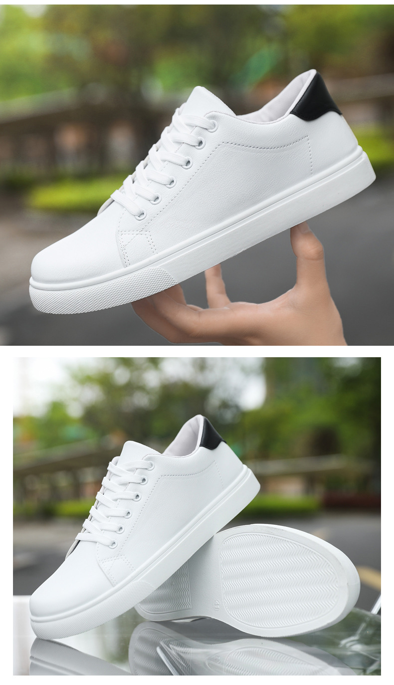 Men's PU Leather Lace-Up Non-Slip Casual Shoes detail 3
