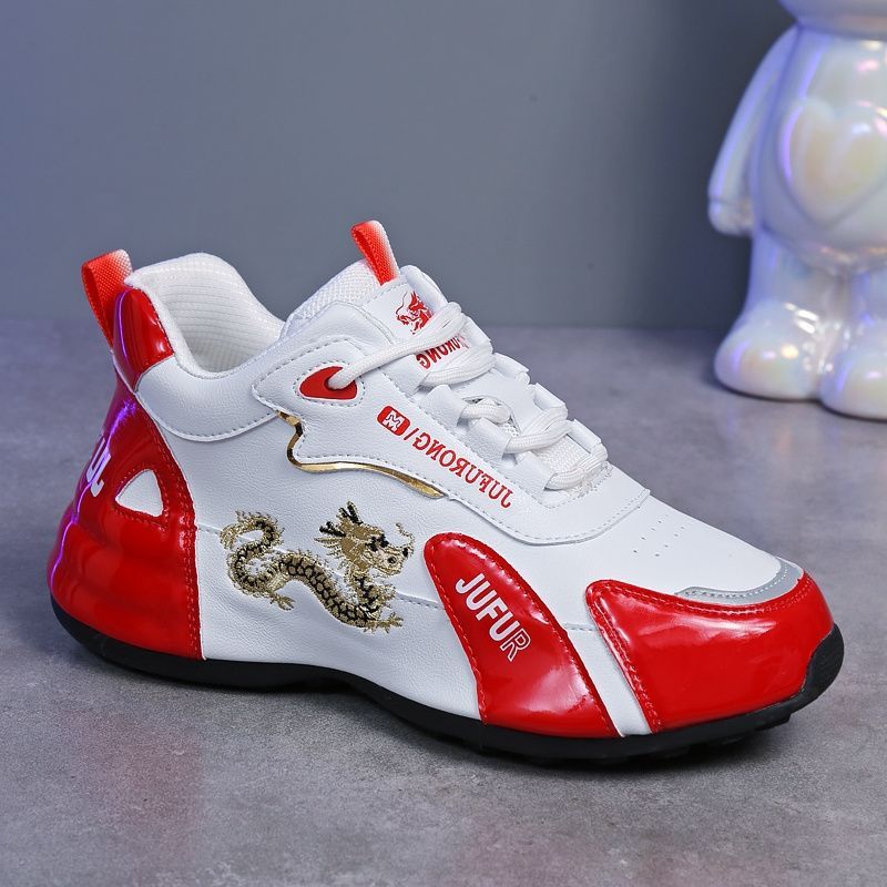 Herren Freizeitschuhe Sneaker zum Schnüren mit Drachenstickerei detail 3
