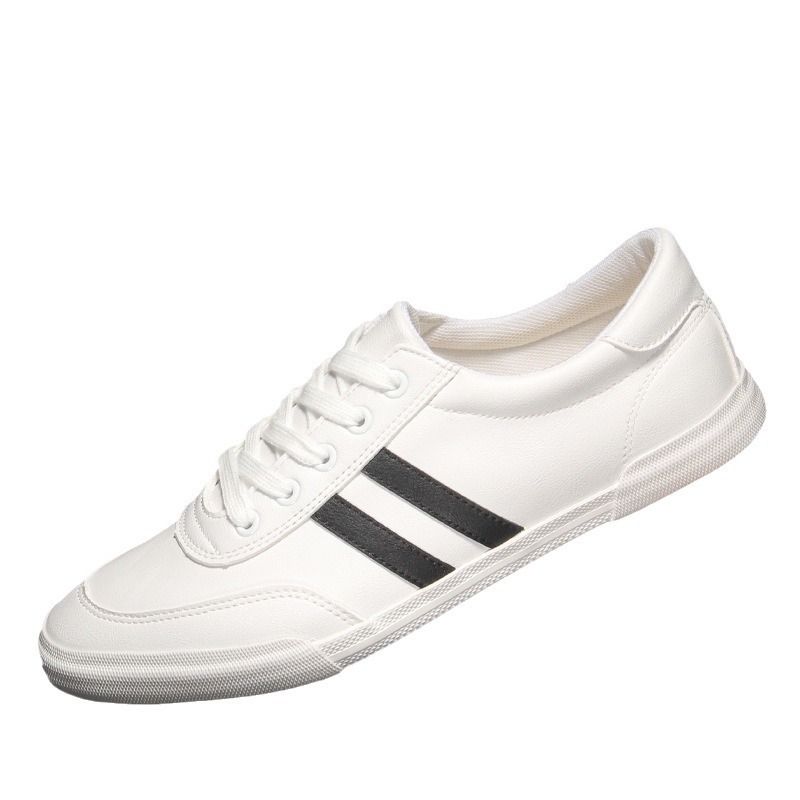 Men's PU Leather Striped Lace-Up Casual Shoes 6