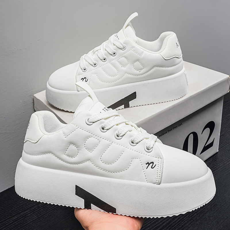 Chaussures casual à plateforme et lacets pour homme à semelle épaisse 3