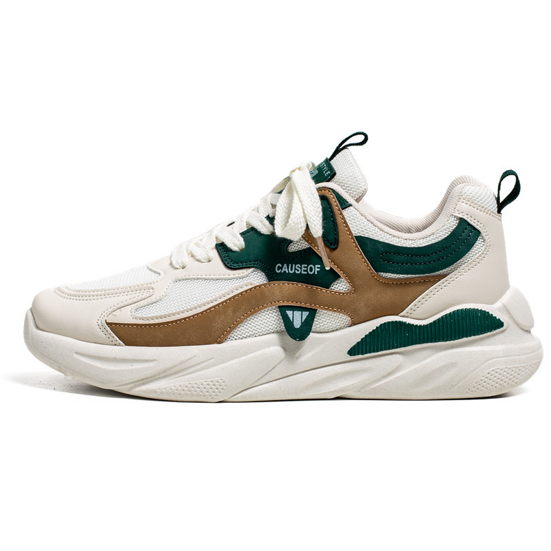 Men's Breathable Colorblock Lace-Up Casual Sneakers 6
