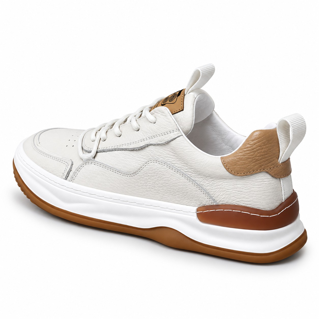 Men's Breathable Full-Grain Leather Low-Top Casual Shoes 7