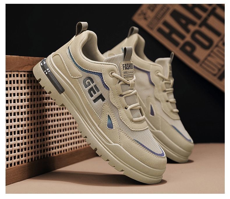 Men's Breathable Non-Slip Lace-Up Casual Shoes detail 2