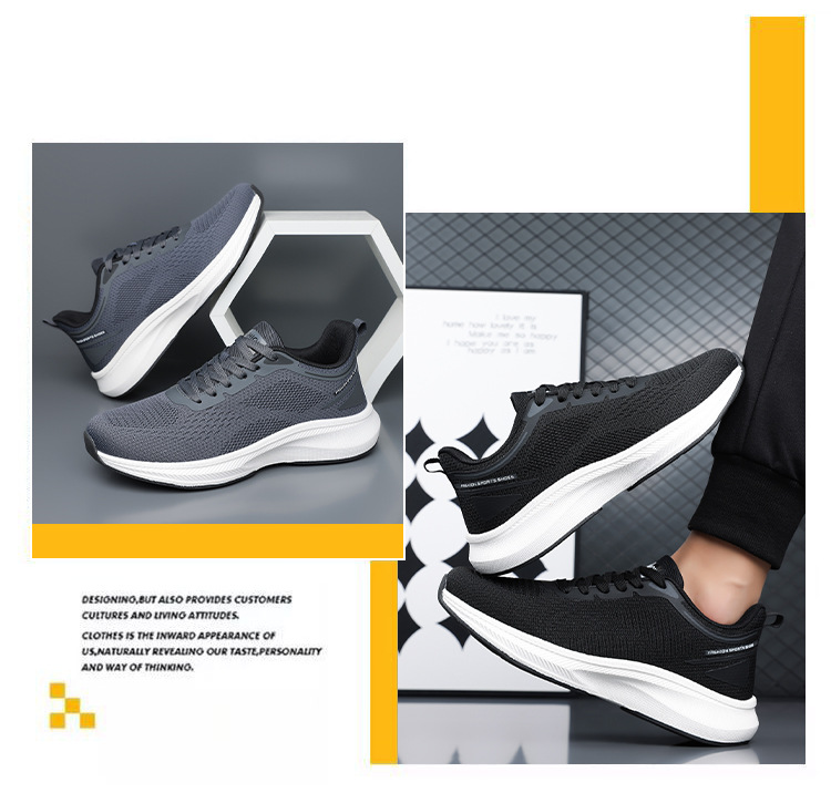Lichte en ademende mesh hardloopschoenen voor heren detail 1
