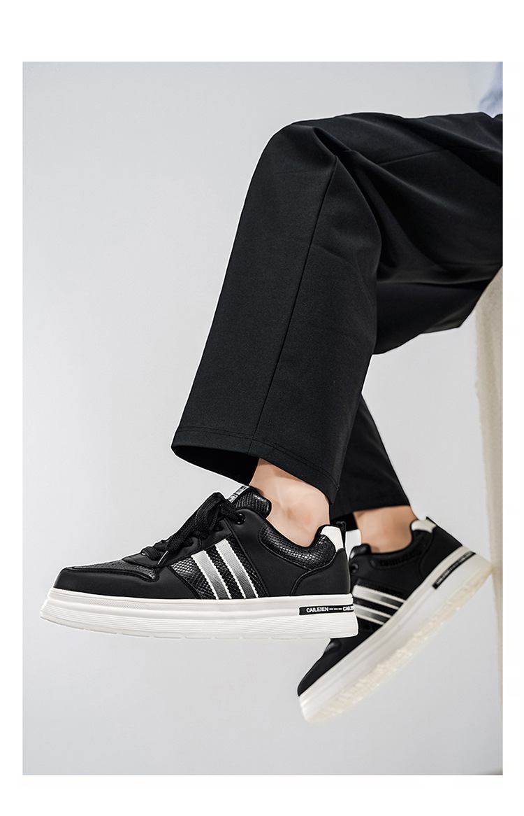 Lage plateau sneakers voor heren met vetersluiting detail 11