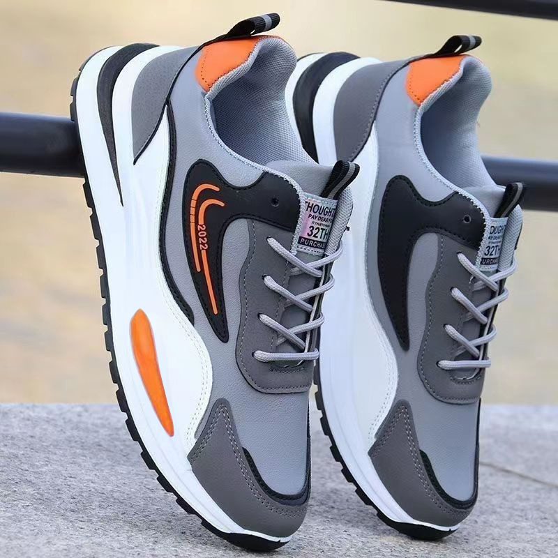 Grey Orange Leather Surface