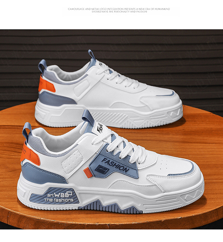 Men's Colorblock Lace-Up Casual Platform Sneakers detail 10