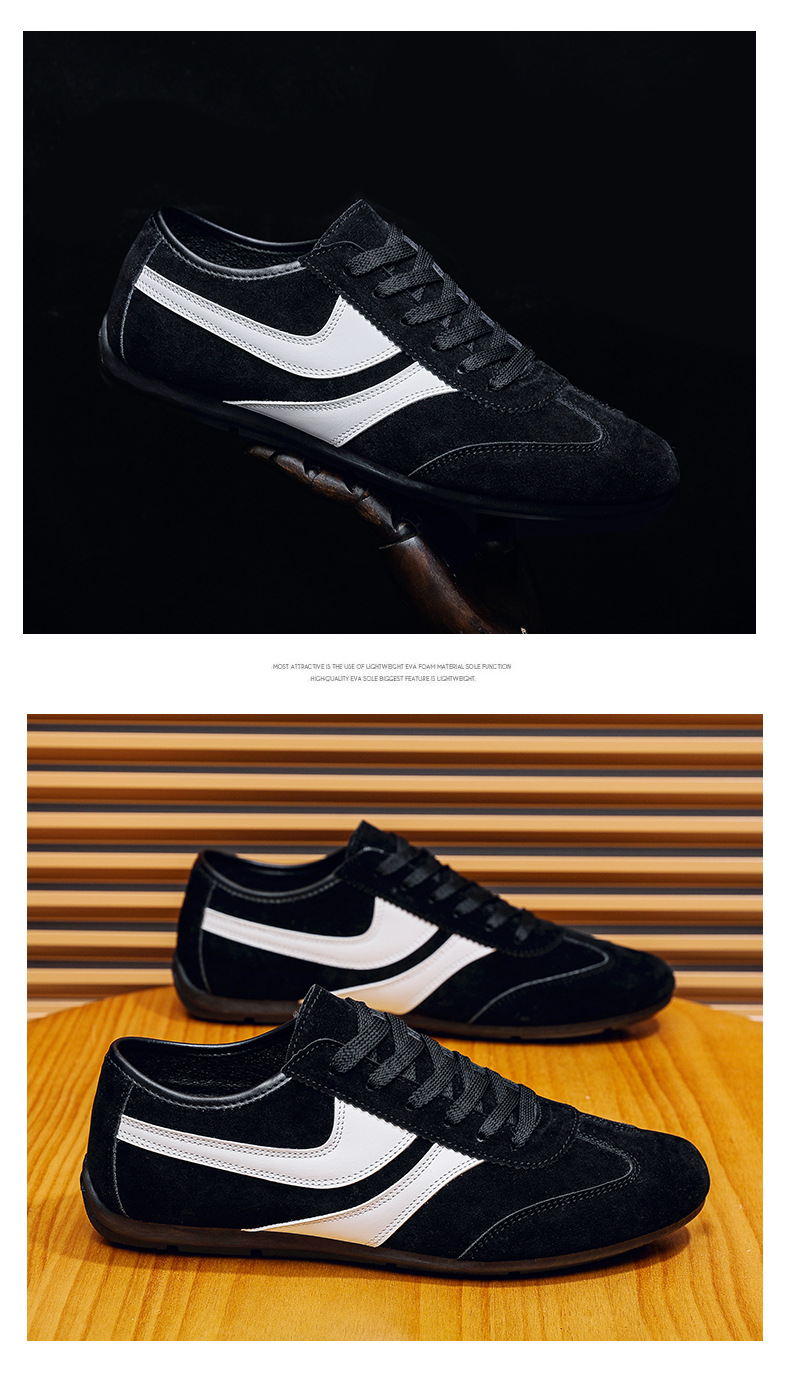 Klassische Herren-Freizeitschuhe aus Wildlederimitat mit Schnürung detail 9