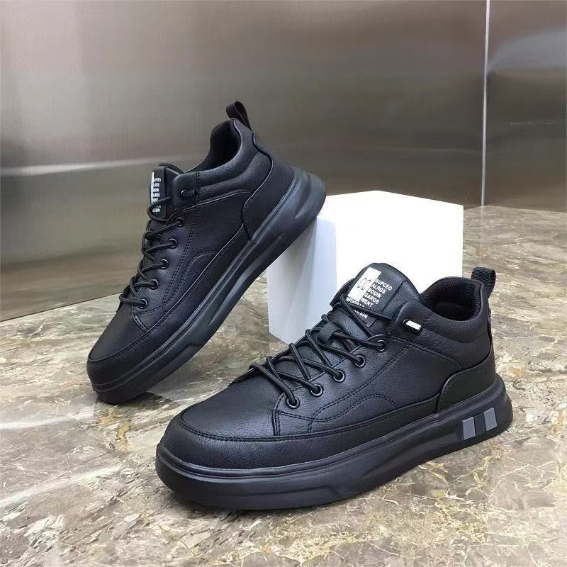Scarpe casual da uomo in pelle PU stringate con suola ammortizzata 3