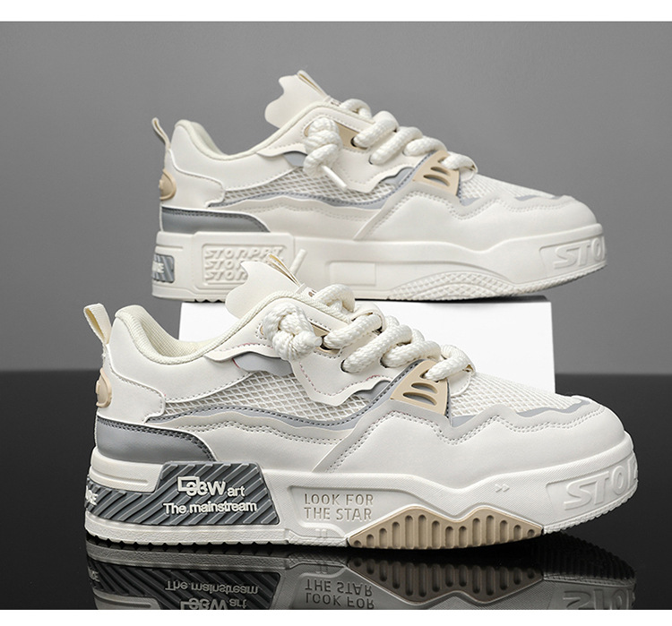 Men's Breathable Colorblock Lace-Up Casual Shoes detail 20
