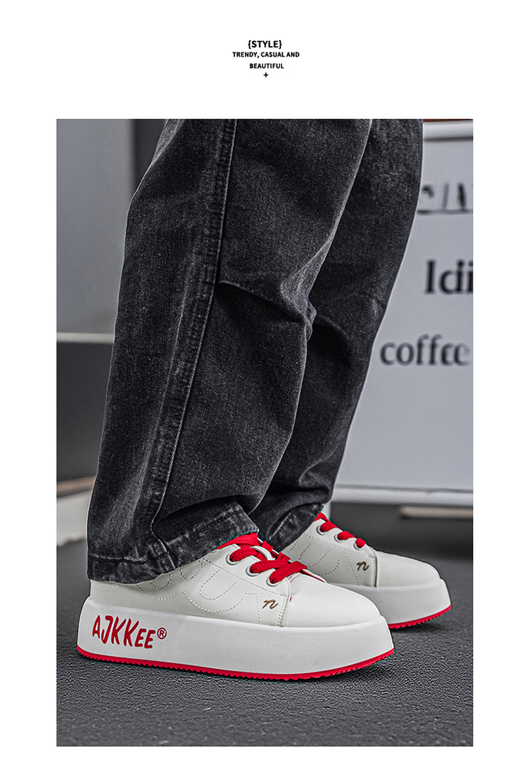 Unisex Plateau Freizeitschuhe zum Schnüren mit Erhöhung detail 19