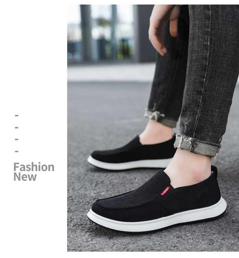 Men's Breathable Canvas Slip-On Casual Shoes detail 15
