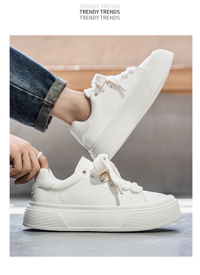 Klobige Plateau-Freizeitschuhe für Herren mit Schnürung detail 6