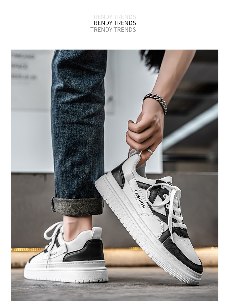 Men's Colorblock Lace-Up Casual Shoes detail 6