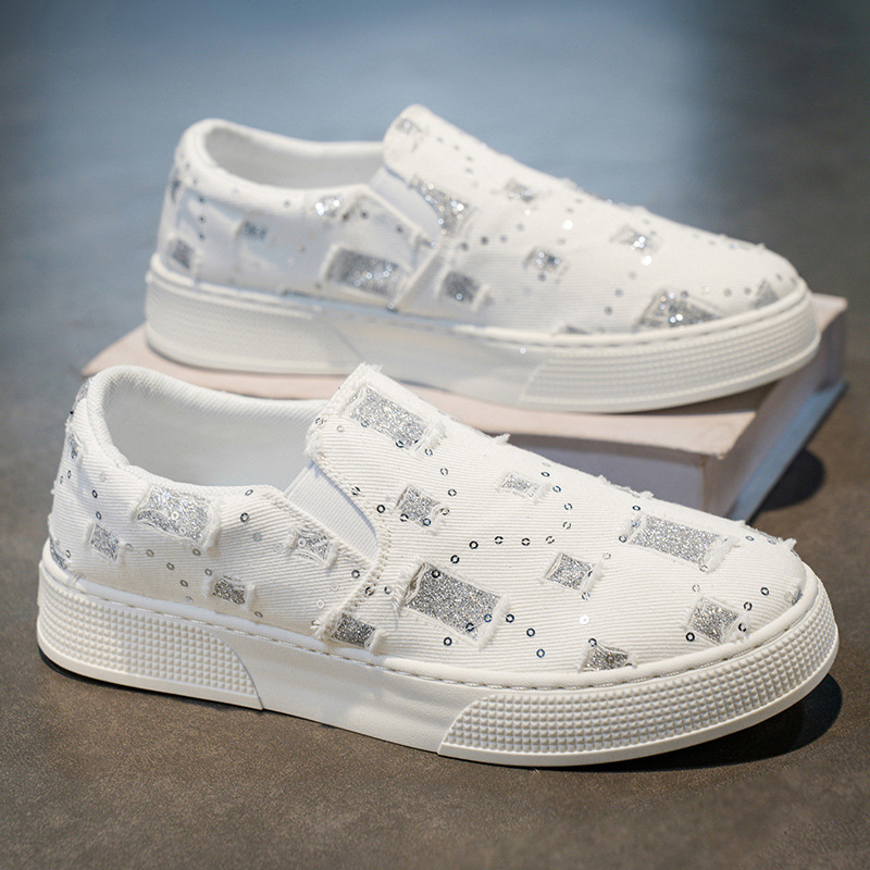 Atmungsaktive Canvas-Slip-On-Freizeitschuhe für Herren 5