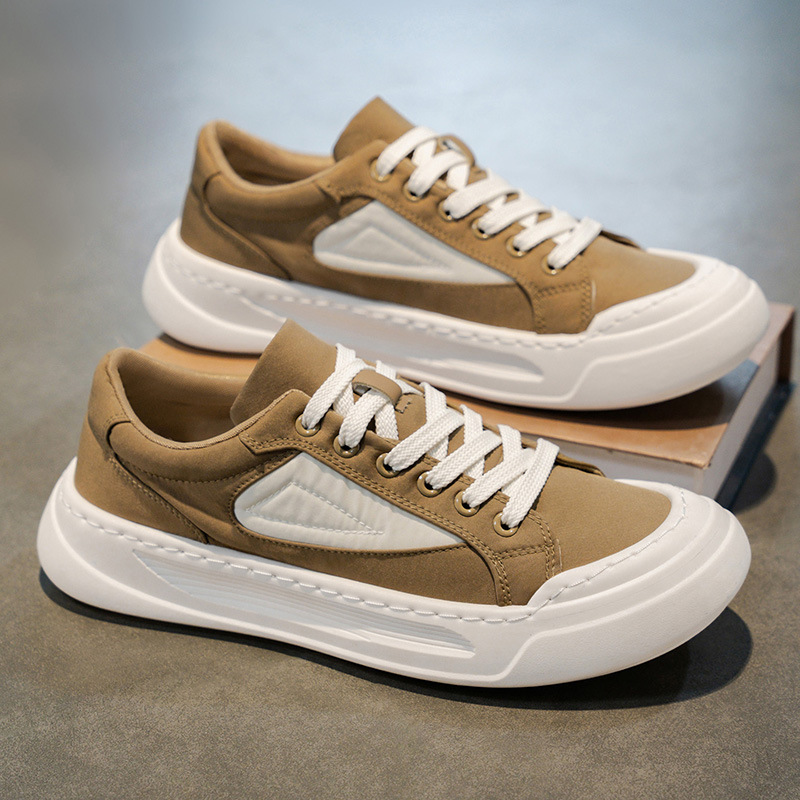 Chaussures casual pour homme en toile à plateforme et blocs de couleur 3