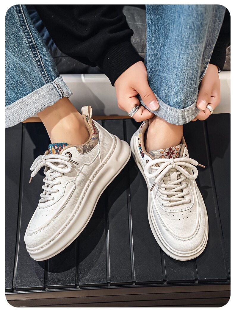 Men's Lace-Up Platform Casual Shoes detail 2