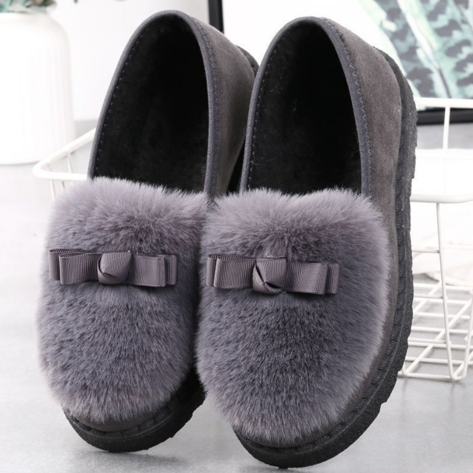 Furry shoes grey