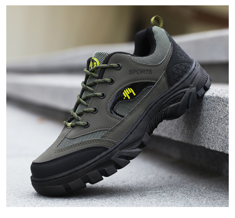 Atmungsaktive rutschfeste Herren-Sportschuhe zum Schnüren für draußen detail 20