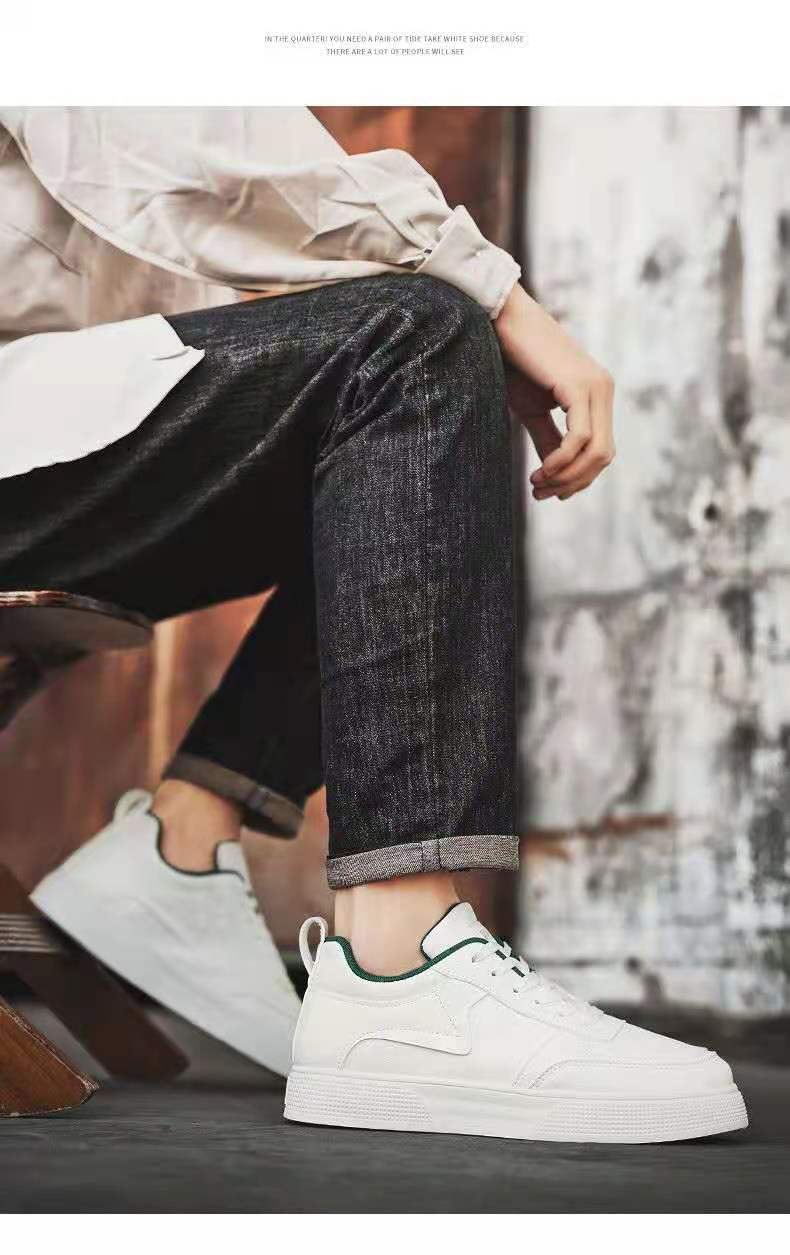Herren PU-Leder Sneaker Schnürschuhe Casual detail 3