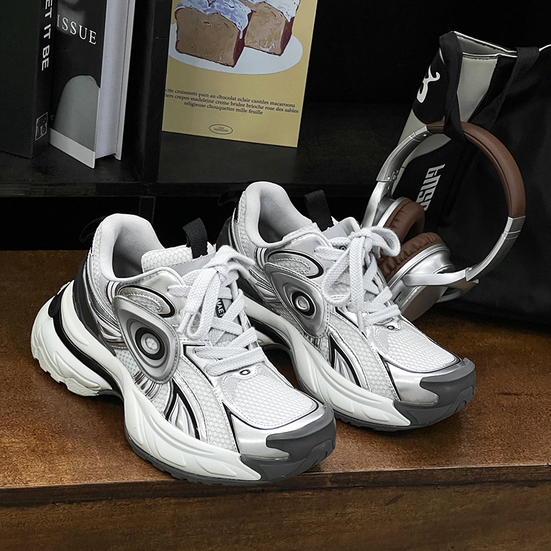 Unisex ademende platform sneakers met demping detail 18