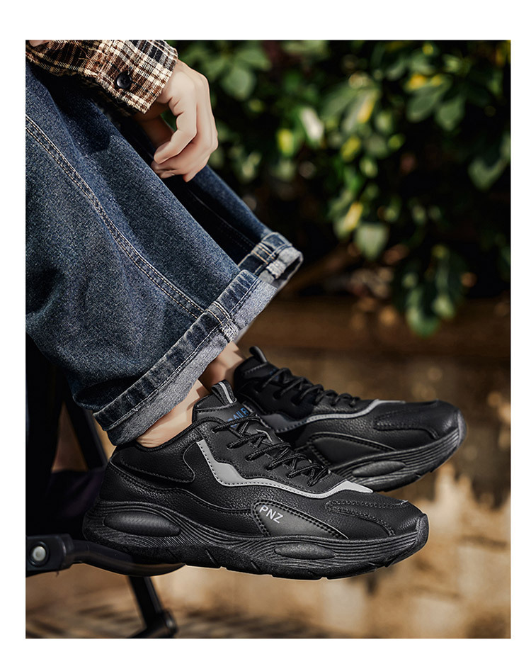 Gepolsterte Plateau-Sneaker für Herren mit Schnürung detail 15