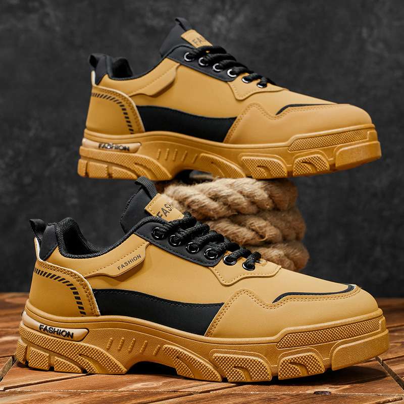 Chaussures casual pour homme à lacets et semelle antidérapante bicolore 5