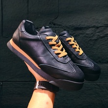 Atmungsaktive Unisex-Freizeitschuhe aus Leder mit Schnürung 5