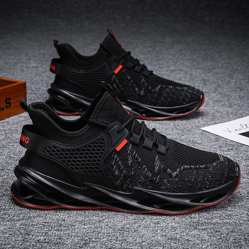 Men's Breathable Knit Cushioned Running Shoes 5