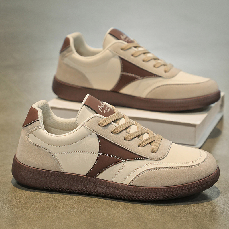 Sneakers casual da uomo stringate stile retrò con design colorblock 3