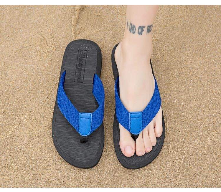 Men's Lightweight Braided Strap Beach Flip-Flops detail 14