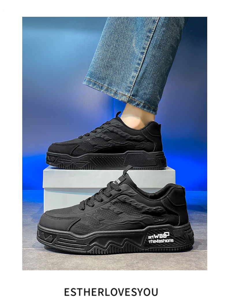 Sneakers chunky stringate da uomo – Scarpe casual antiscivolo detail 9