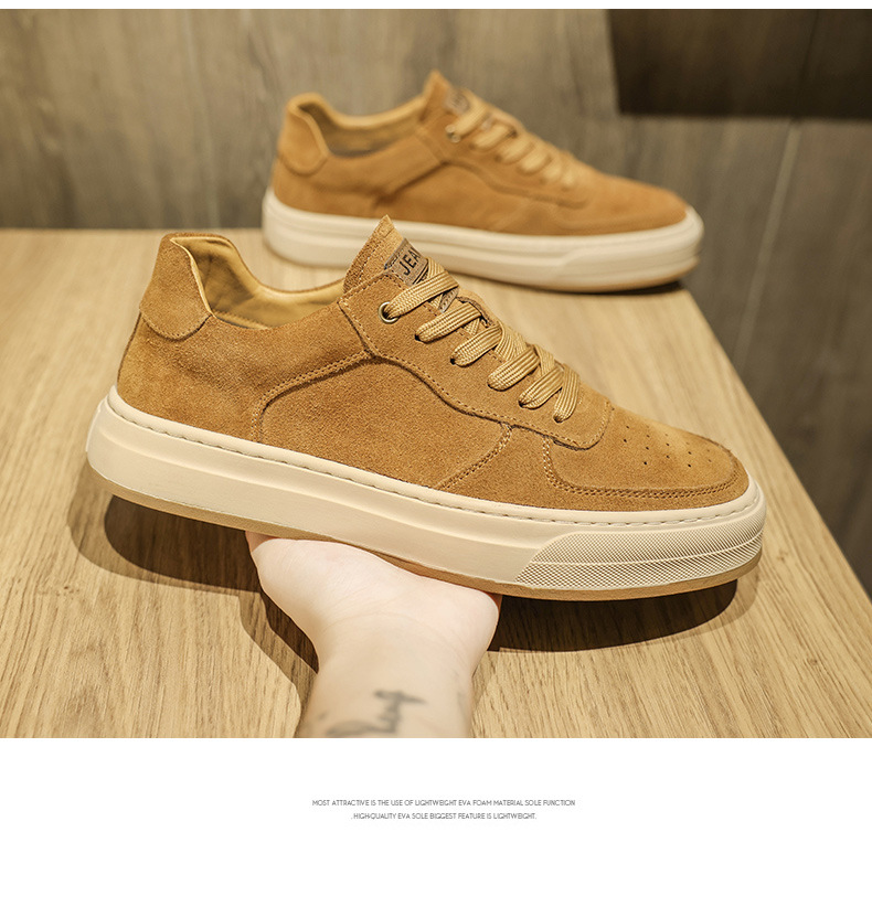 Men's Suede Breathable Lace-Up Casual Shoes detail 3