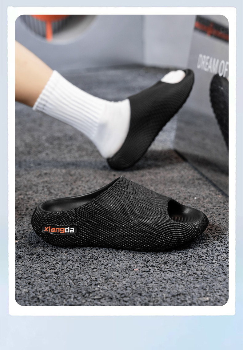 Unisex lichte gewatteerde EVA-pantoffels met open neus detail 5