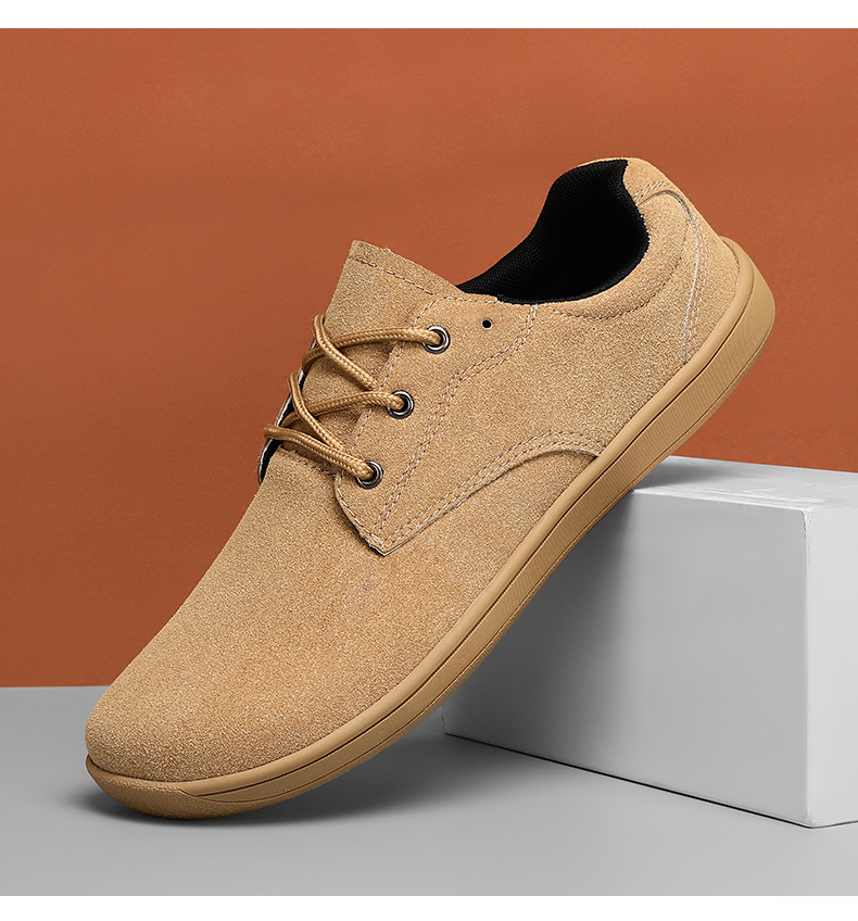 Scarpe casual basse stringate da uomo in pelle scamosciata detail 7